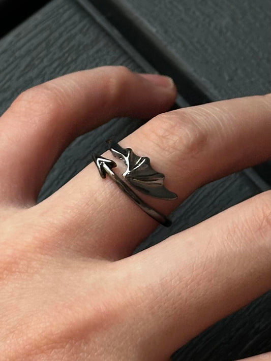 Nocturnal Wing | Bat Wing Flight Ring (Y2K One-of-a-Kind)