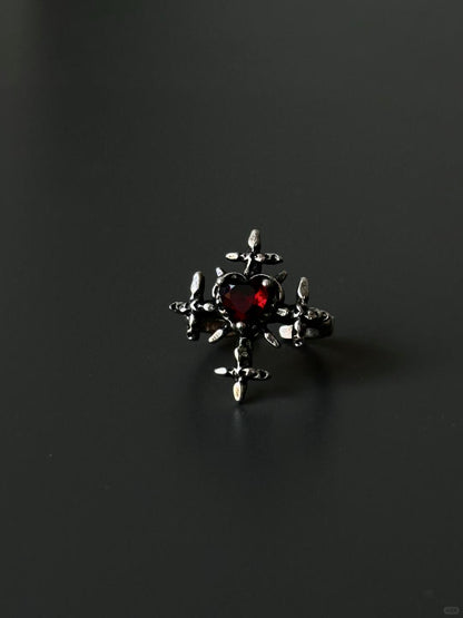 Heart of Winter | Snowflake Gemstone Ring (One-of-a-Kind)