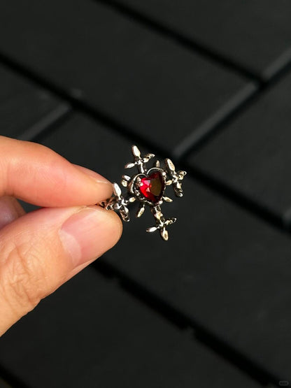 Heart of Winter | Snowflake Gemstone Ring (One-of-a-Kind)