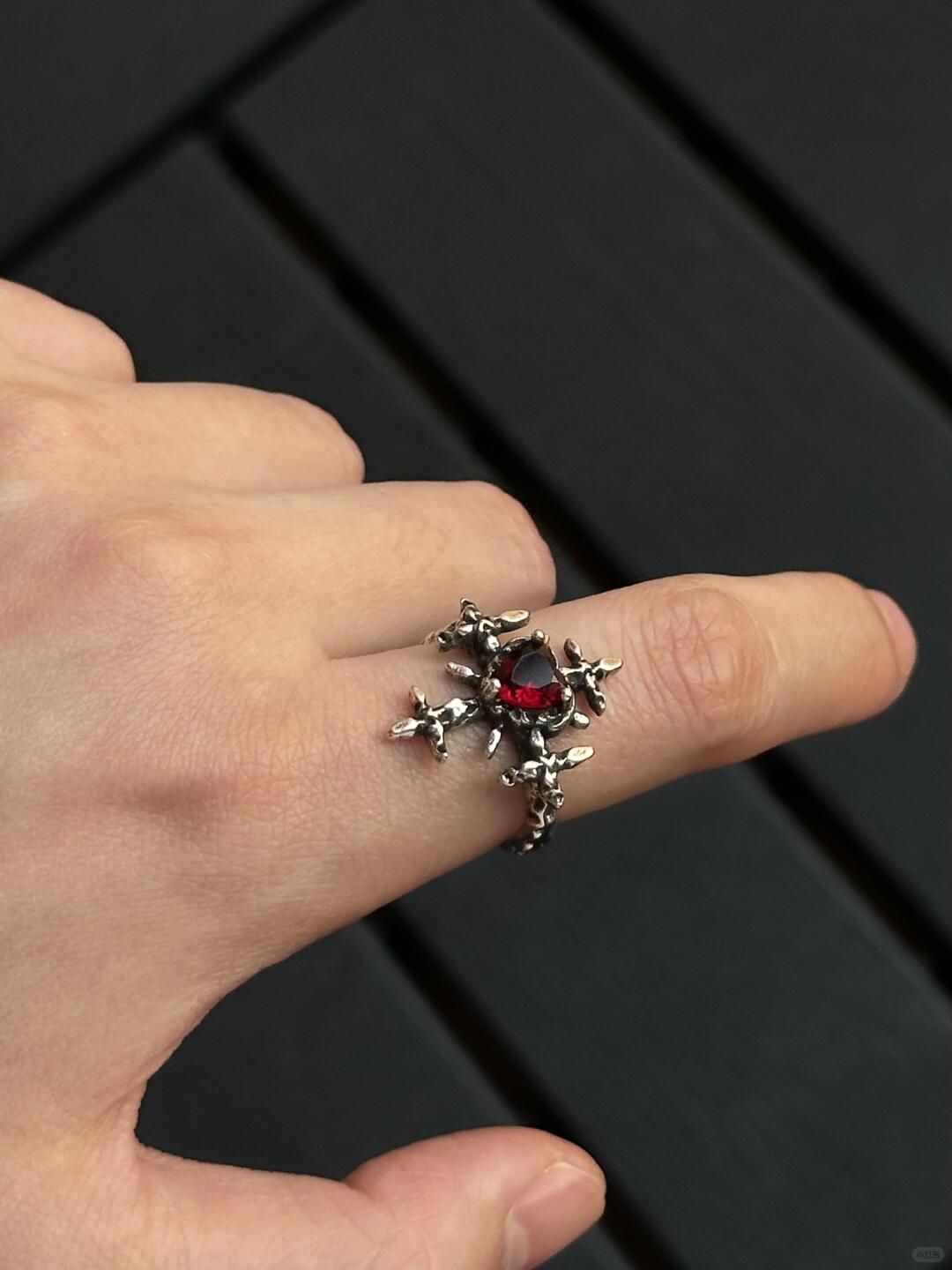 Heart of Winter | Snowflake Gemstone Ring (One-of-a-Kind)