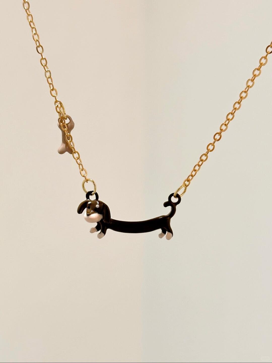 Love My Puppy Necklace | Dachshund Charm & Forever Love (Limited Edition)