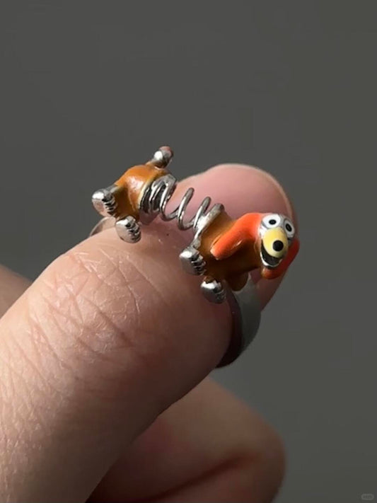 Boing Pup | Bobble Spring Dog Ring for Y2K Playful Vibes (Limited)