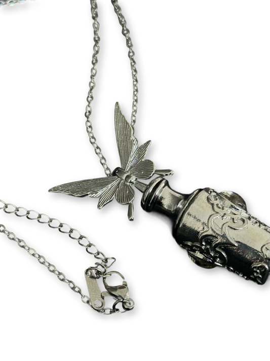 Sacred Vial | Butterfly Soul Freedom Necklace (Y2K One-of-a-Kind)
