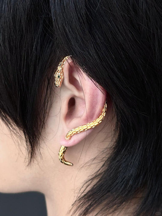 Serpent’s Unbound | Dark Romance Snake Stud Earrings (Y2K Limited)