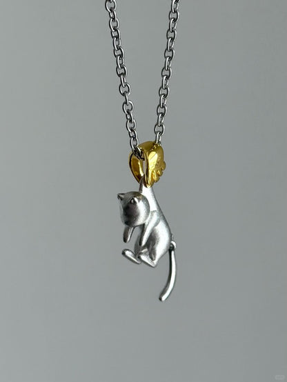 Hide-and-Seek | Playful Kitten Pendant Necklace (Y2K Limited)