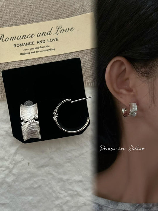 Y2Bling Pause in Silver Earrings | Pause in Silver (Limited Edition)