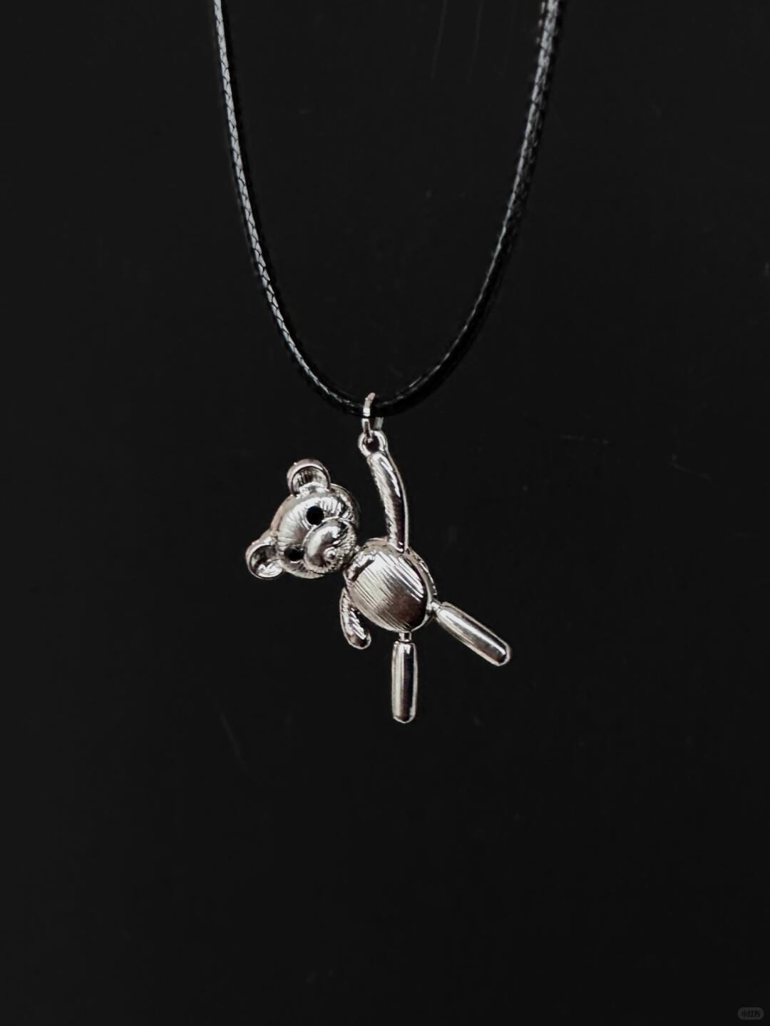 Don't Leave Me Teddy | Punk Distressed Bear Pendant Necklace (Y2K Limited)