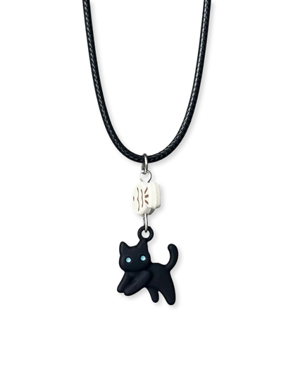 Kitten’s Dried Fish Habit | Novelty Fish Bone Charm Necklace (Y2K Limited)