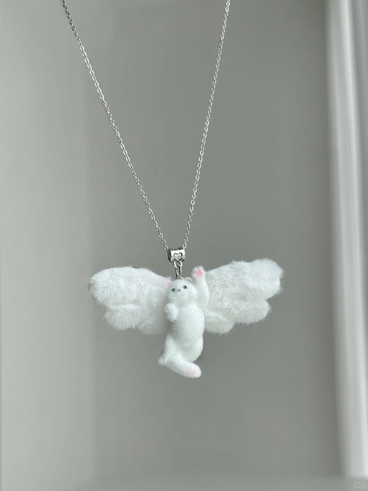 Angel Cat Necklace | Whimsy & Feline Comfort (Limited Edition)