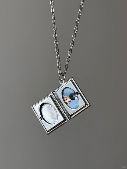 Puppy Cannot Do Without Their Owner | Openable Dog Photo Locket Necklace