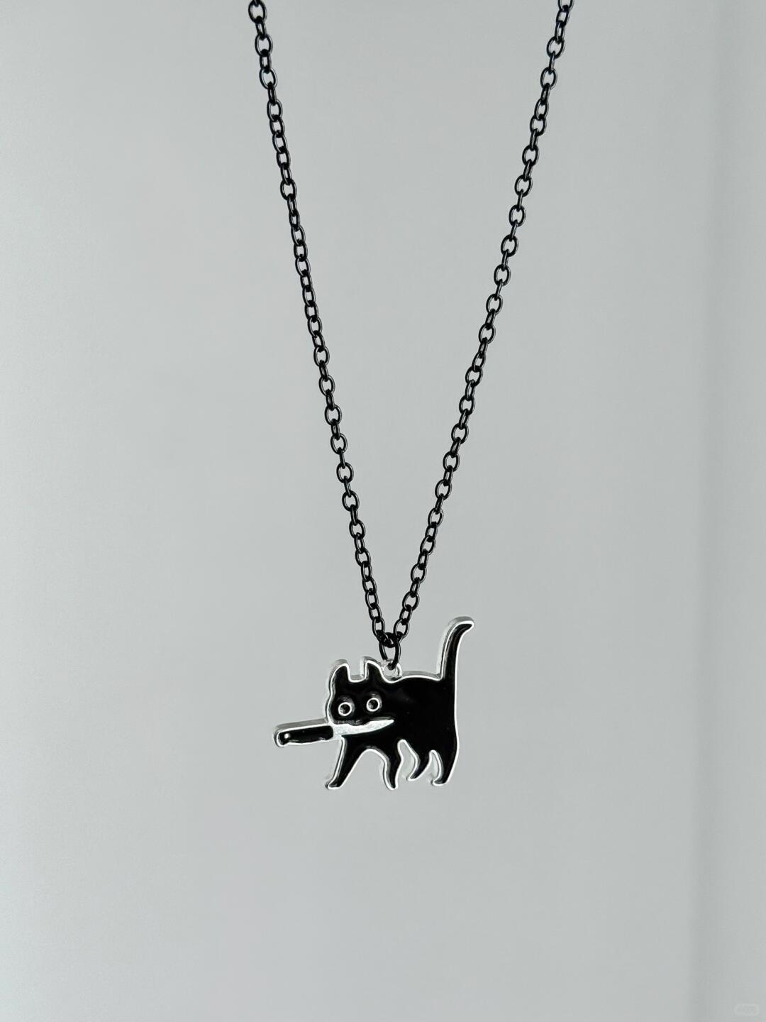 Stealth Cat | Assassin’s Secret Mission Pendant Necklace (Y2K Limited)