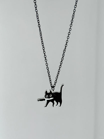 Stealth Cat | Assassin’s Secret Mission Pendant Necklace (Y2K Limited)