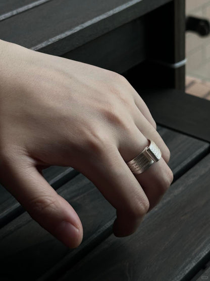 Poetic Signal | Handcrafted Sterling Silver Pulse Ring (Y2K Limited)