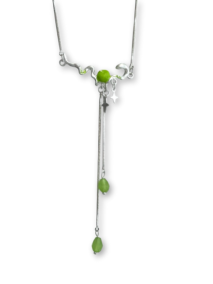 Green Apple Snake Necklace | Summer Elegance & Poetic Design (Limited Edition)