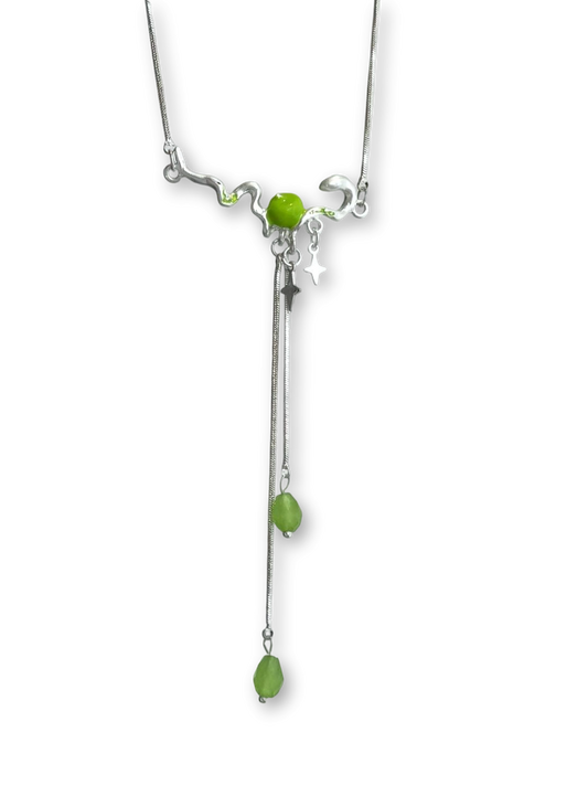 Green Apple Snake Necklace | Summer Elegance & Poetic Design (Limited Edition)
