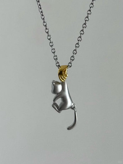 Hide-and-Seek | Playful Kitten Pendant Necklace (Y2K Limited)