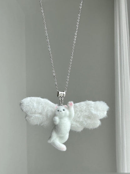 Angel Cat Necklace | Whimsy & Feline Comfort (Limited Edition)