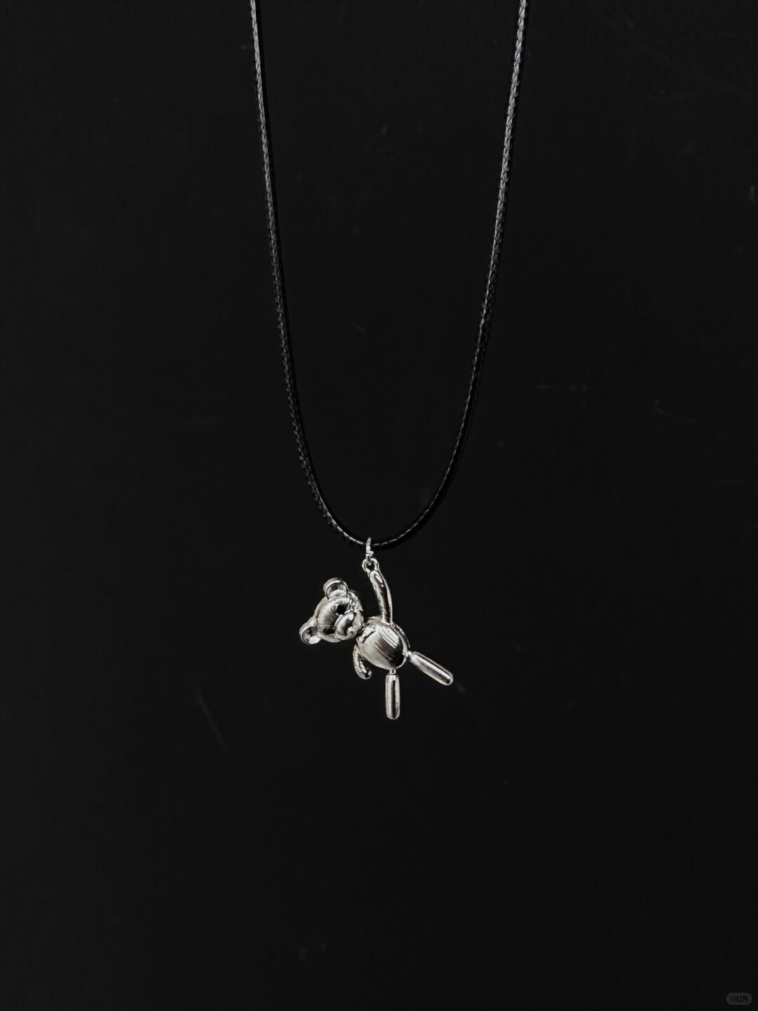 Don't Leave Me Teddy | Punk Distressed Bear Pendant Necklace (Y2K Limited)