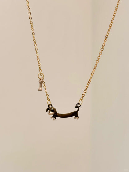Love My Puppy Necklace | Dachshund Charm & Forever Love (Limited Edition)