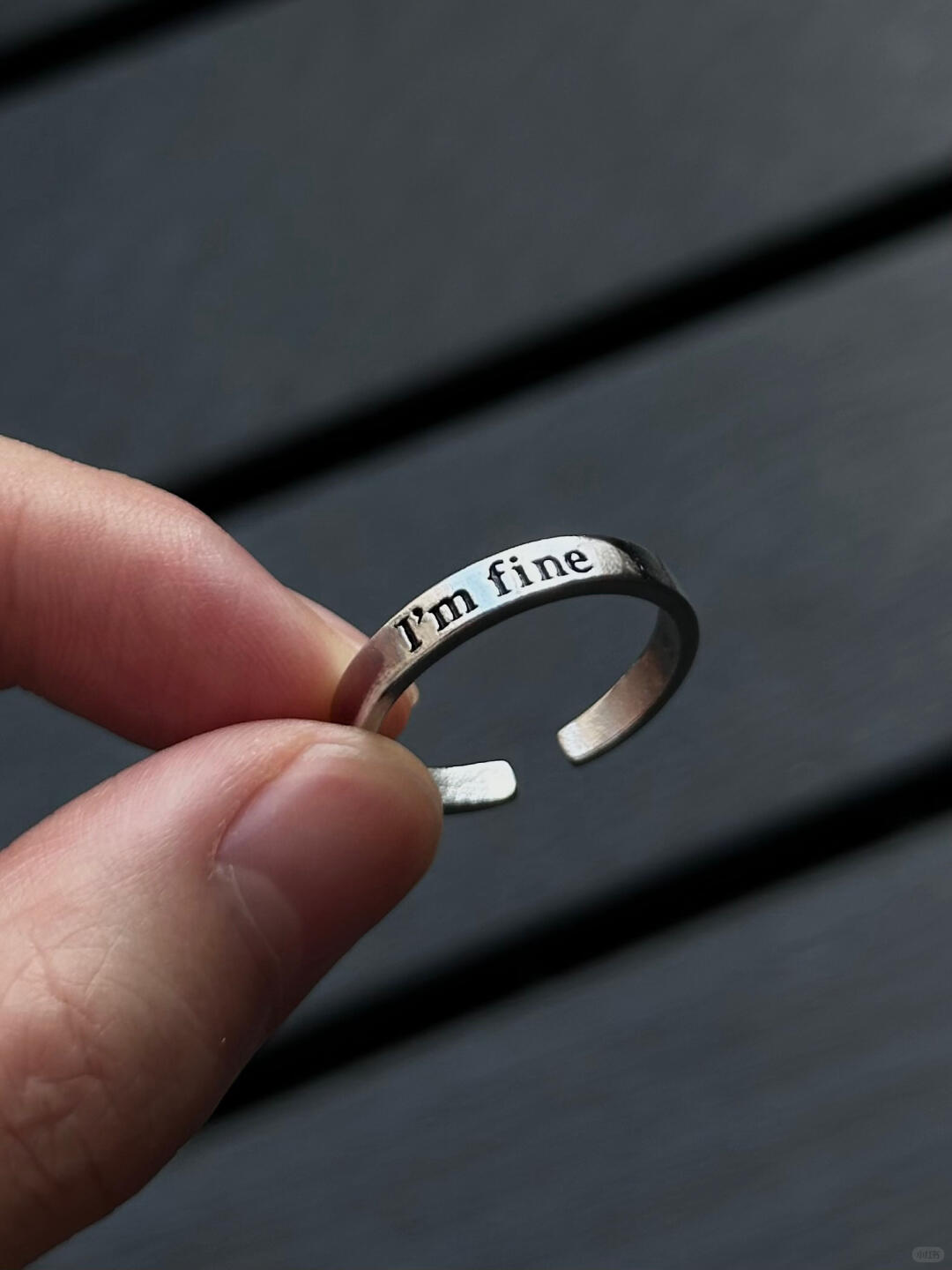 Camus | Absurdity Rules, Love Rescues | Dual-Message Handcrafted Ring