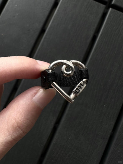 Black Caged Love Ring | Bold Elegance & Poetic Design (Limited Edition)