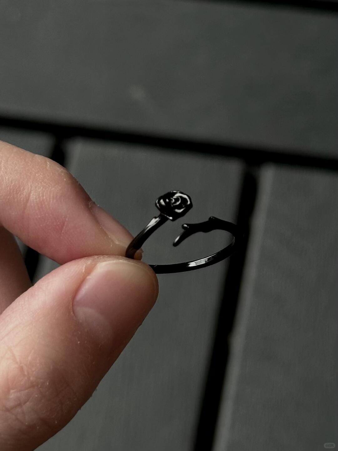 She’s a Difficult Flower | Black Rose Thorn Ring for the Beautifully Guarded