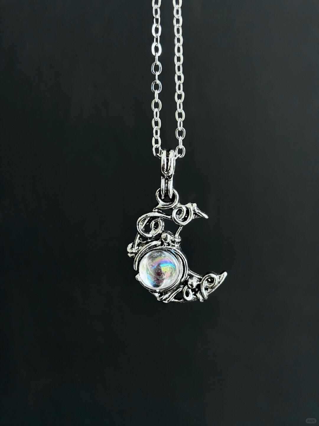 Moonlight Necklace | Borges-Inspired Poetic Elegance (Limited Edition)