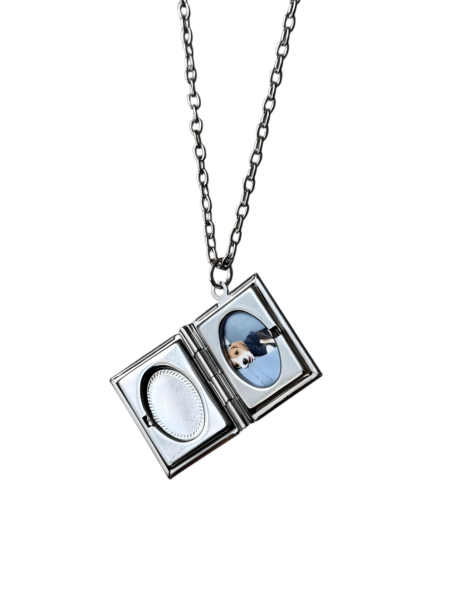 Puppy Cannot Do Without Their Owner | Openable Dog Photo Locket Necklace