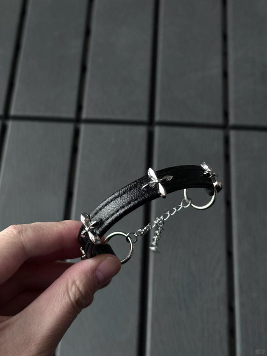 Force Bloom | “Have You Pushed Hard Enough?” Floral Leather Bracelet (Y2K Limited)