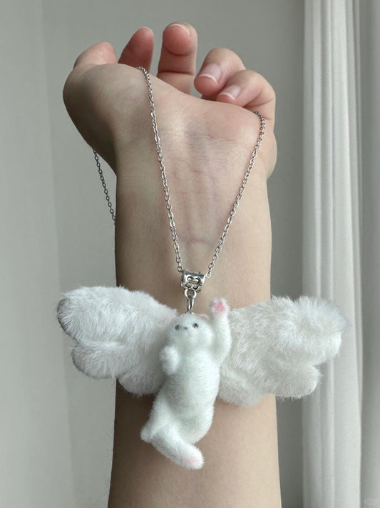 Angel Cat Necklace | Whimsy & Feline Comfort (Limited Edition)