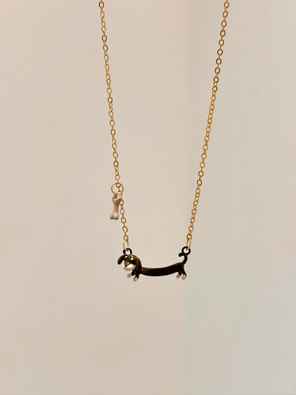 Love My Puppy Necklace | Dachshund Charm & Forever Love (Limited Edition)