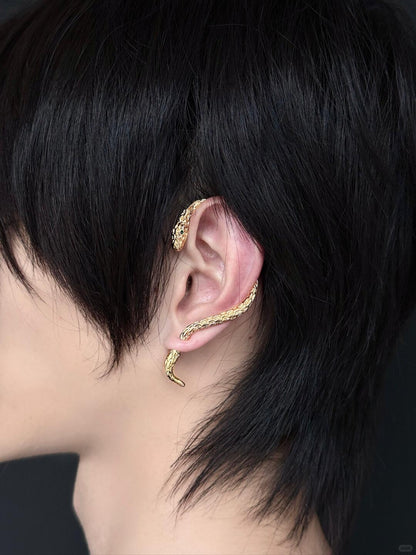 Serpent’s Unbound | Dark Romance Snake Stud Earrings (Y2K Limited)