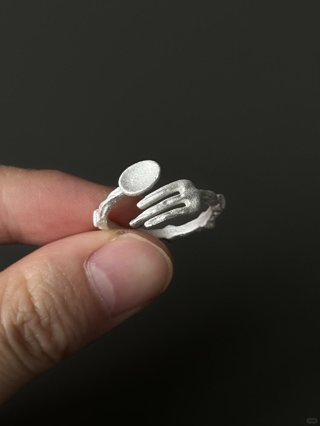 Handcrafted | Fishbone Fork Spoon Ring with Playful Precision