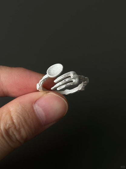Handcrafted | Fishbone Fork Spoon Ring with Playful Precision
