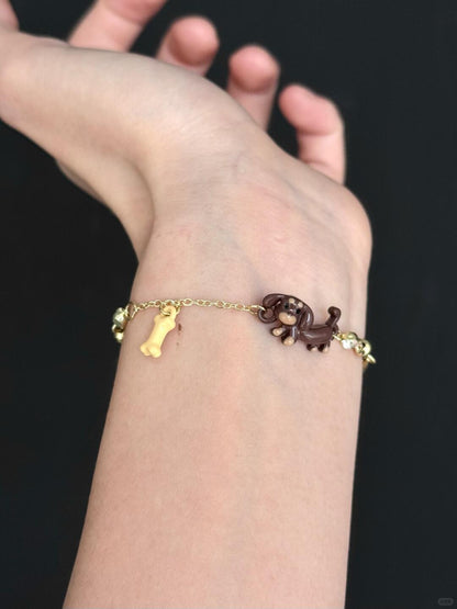 Puppy Time Bracelet | Playful Dachshund Charm (Limited Edition)