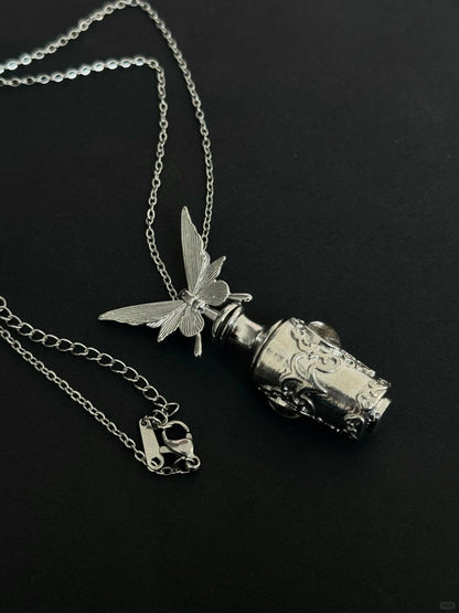 Sacred Vial | Butterfly Soul Freedom Necklace (Y2K One-of-a-Kind)
