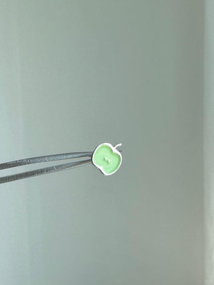 Green Apple Paradise | Tangy Summer Apple Stud Earrings (Y2K Limited)