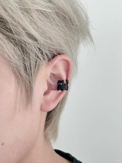 Little Black Cat Ear Cuff | Playful & Whimsical Design (Limited Edition)