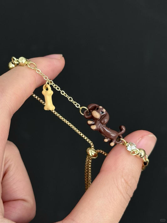 Puppy Time Bracelet | Playful Dachshund Charm (Limited Edition)