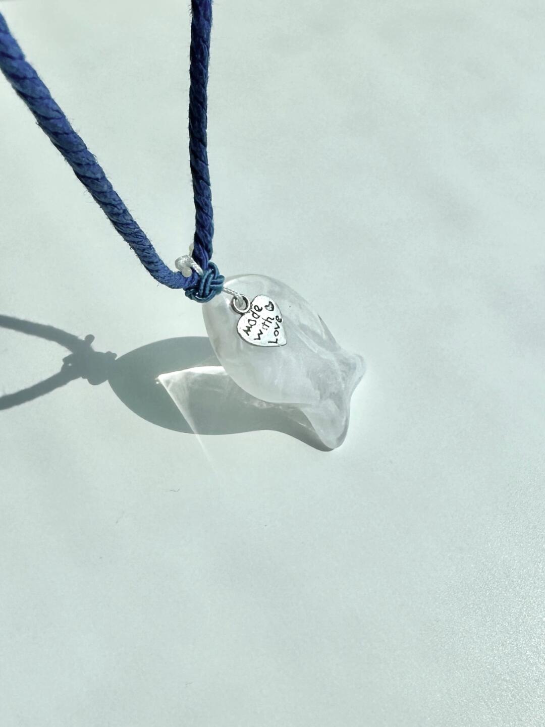 Swim Until the Sea Turns Blue Necklace | Poetic Elegance & Timeless Dreams (Limited Edition)