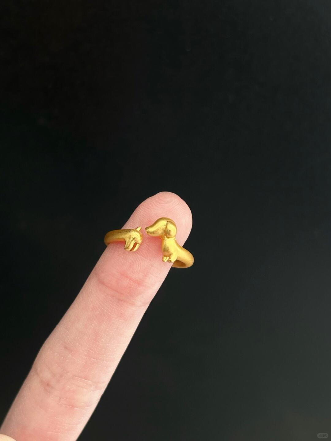 Golden Pup Embrace | Dog Hug Statement Ring (Y2K Limited)