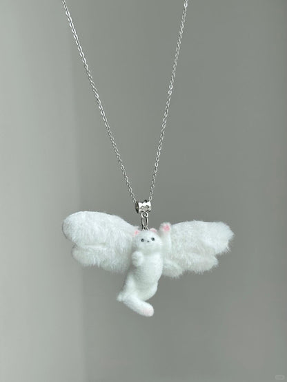 Angel Cat Necklace | Whimsy & Feline Comfort (Limited Edition)