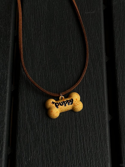 Dear Puppy | Handcrafted Puppy Cookie Memorial Necklace (Y2K Limited)