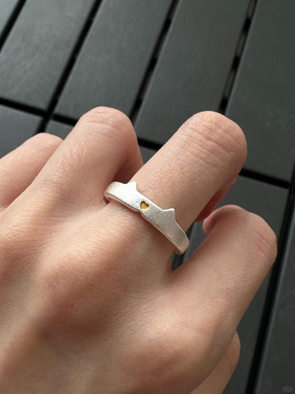 Life Is Meow & Meow | Whimsical Cat Cadence Statement Ring (Y2K One-of-a-Kind)