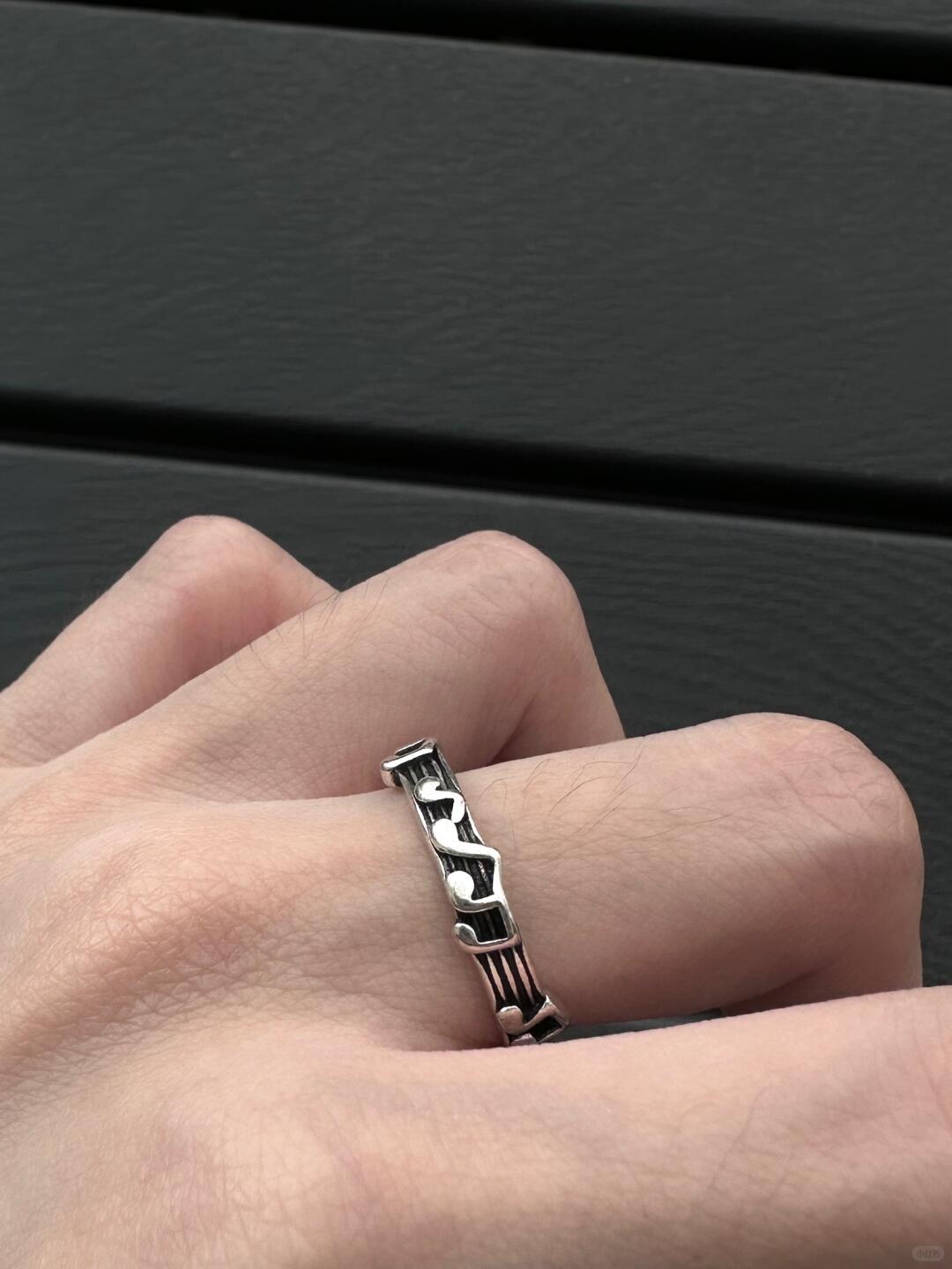 Music Heals Soul | Sheet Music Inspired Statement Ring (Y2K Limited)