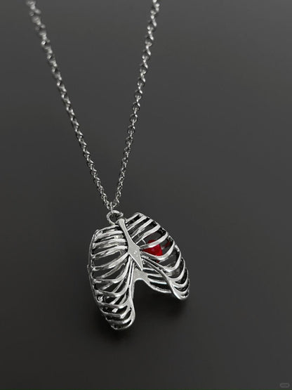 Heart on Trial Necklace | Y2K Gothic Romance (Limited Edition)