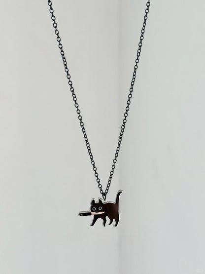Stealth Cat | Assassin’s Secret Mission Pendant Necklace (Y2K Limited)