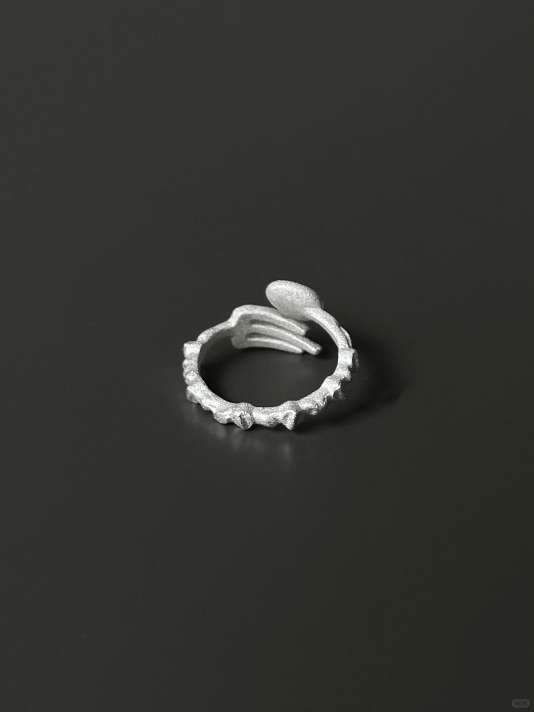 Handcrafted | Fishbone Fork Spoon Ring with Playful Precision