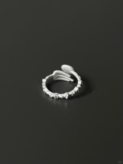 Handcrafted | Fishbone Fork Spoon Ring with Playful Precision