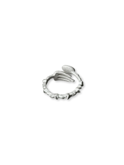 Handcrafted | Fishbone Fork Spoon Ring with Playful Precision